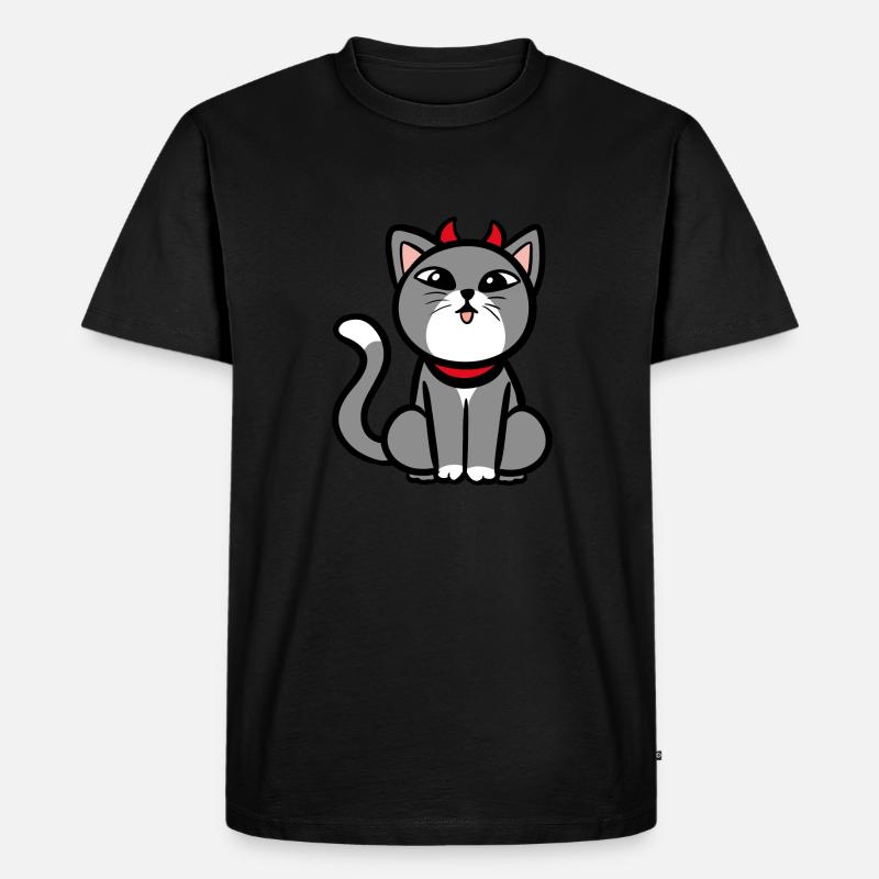 Devil Cat / Devil - Men's Premium Organic T-Shirt - black