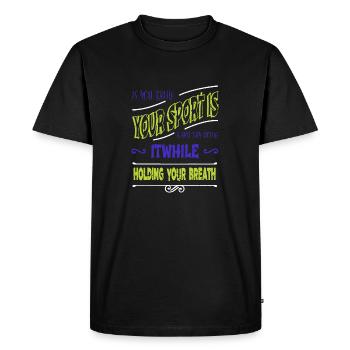 swim bike run swim team piscine intérieure apnée - T-shirt Premium bio Homme - noir - Devant - Nico (187cm)