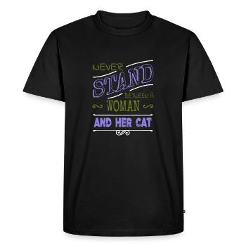 awesome cat lover pet lover persian joke love - Men's Premium Organic T-Shirt - black - Front - Nico (187cm)