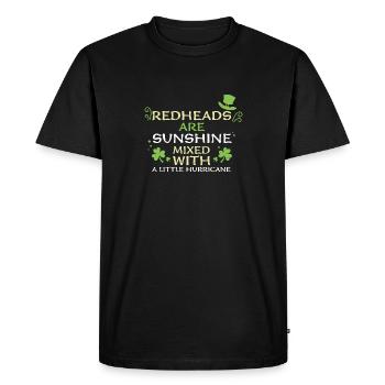 Les rousses sont du soleil mélangé avec... - T-shirt Premium bio Homme - noir - Devant - Nico (187cm)