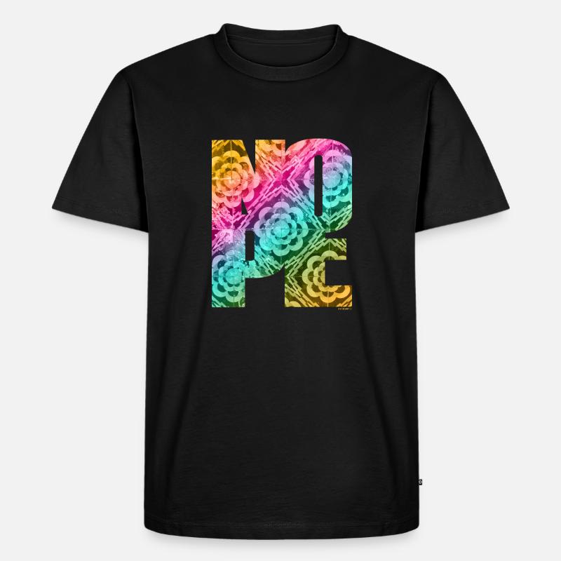 NOPE - sei kein Ja - Sager! - Männer Premium Bio T-Shirt - Schwarz