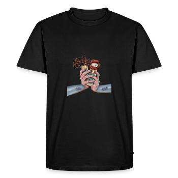 Ocean Dream Ice Cream - Men's Premium Organic T-Shirt - black - Front - Nico (187cm)