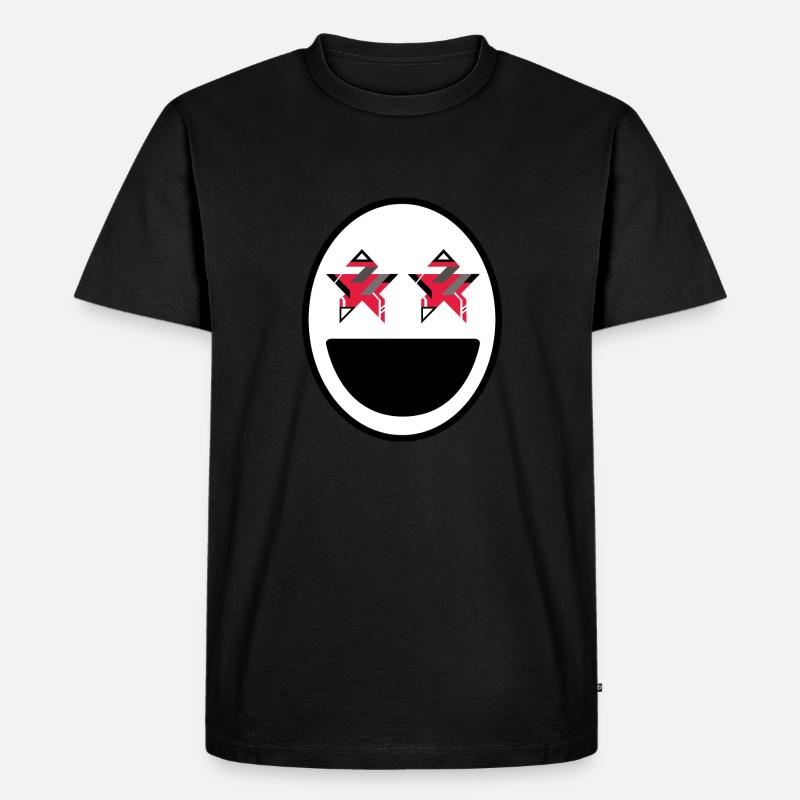 Großes Lächeln - Männer Premium Bio T-Shirt - Schwarz