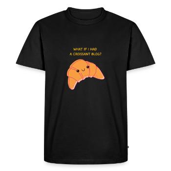 What If I Had A Croissant Blog? . Patisserie - Men's Premium Organic T-Shirt - black - Front - Nico (187cm)