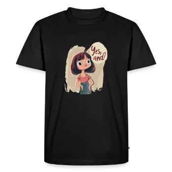 Oui et ? Et alors! - T-shirt Premium bio Homme - noir - Devant - Nico (187cm)