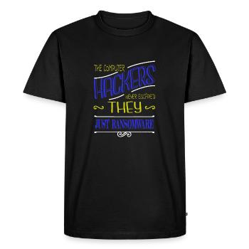 blagues crypter déclaration bday glitch - T-shirt Premium bio Homme - noir - Devant - Nico (187cm)