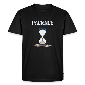 Sablier pacience - T-shirt Premium bio Homme - noir - Devant - Nico (187cm)