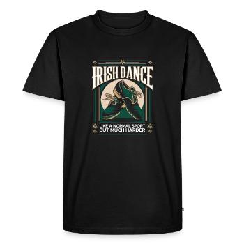 Fier de la danse irlandaise - T-shirt Premium bio Homme - noir - Devant - Nico (187cm)