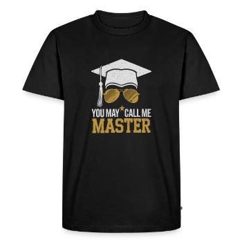 Design amusant pour le master - T-shirt Premium bio Homme - noir - Devant - Nico (187cm)