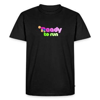 Ready To Run - Starting Block Runner Marathon - Men's Premium Organic T-Shirt - black - Front - Nico (187cm)