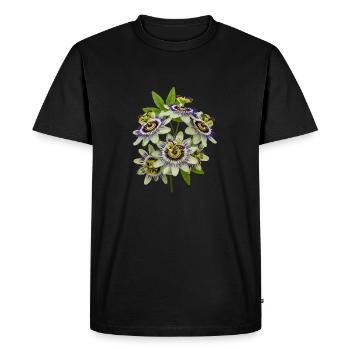 Passionflower - Men's Premium Organic T-Shirt - black - Front - Nico (187cm)