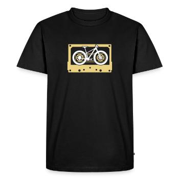 Cassette de bande de musique de vélo de vélo - T-shirt Premium bio Homme - noir - Devant - Nico (187cm)