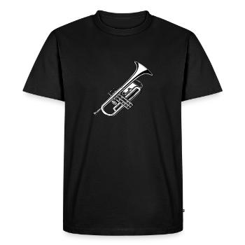 Jouer de la trompette instrument de musique instrument à vent - T-shirt Premium bio Homme - noir - Devant - Nico (187cm)