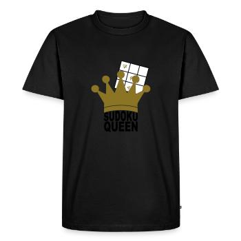 Sudoku Queen - Men's Premium Organic T-Shirt - black - Front - Nico (187cm)