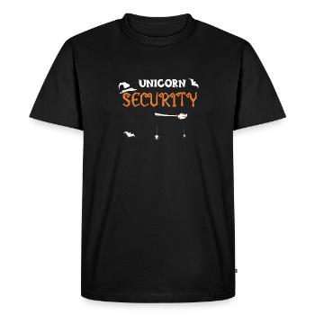 Sécurité de la licorne - Halloween - T-shirt Premium bio Homme - noir - Devant - Nico (187cm)