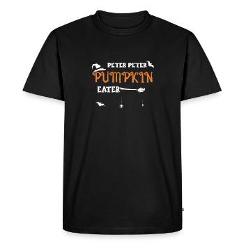 Peter Peter Pumpkin Eater - Men's Premium Organic T-Shirt - black - Front - Nico (187cm)
