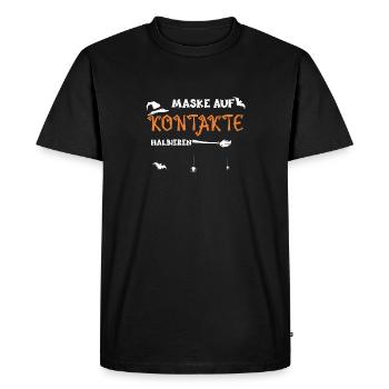 Halve mask to contacts - Men's Premium Organic T-Shirt - black - Front - Nico (187cm)