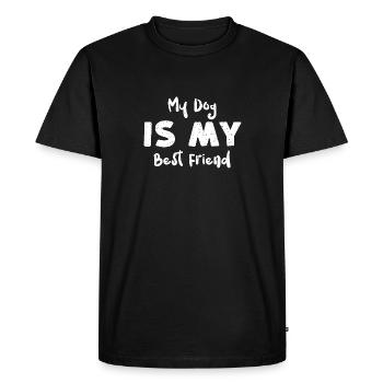 Mon chien est mon meilleur ami - Chiens - T-shirt Premium bio Homme - noir - Devant - Nico (187cm)