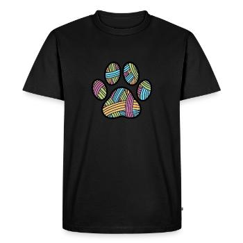 Empreinte de pattes colorées - T-shirt Premium bio Homme - noir - Devant - Nico (187cm)