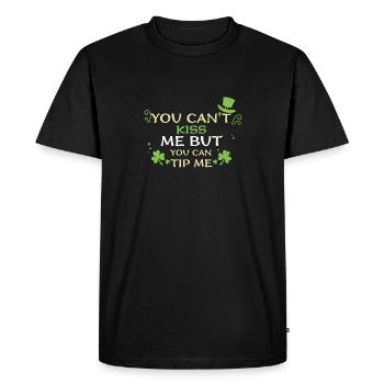 Tu ne peux pas m’embrasser mais tu peux ti... - T-shirt Premium bio Homme - noir - Devant - Nico (187cm)