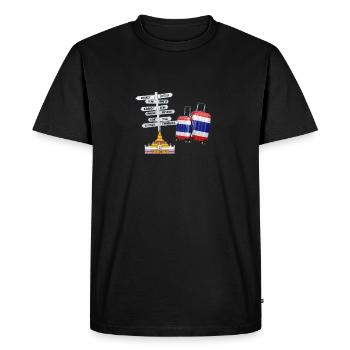 Thailand, a destination to discover" - Men's Premium Organic T-Shirt - black - Front - Nico (187cm)