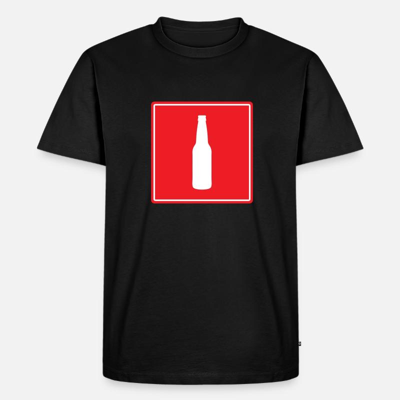 Thirs Feuerlöscher Bier - Männer Premium Bio T-Shirt - Schwarz