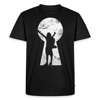 Keylock - Hiking - (2) - Men's Premium Organic T-Shirt - black - Front - Nico (187cm)