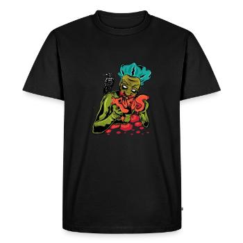 zombie - Men's Premium Organic T-Shirt - black - Front - Nico (187cm)