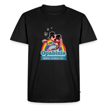 Opabinia - Cutie crustacée cambrienne - T-shirt Premium bio Homme - noir - Devant - Nico (187cm)
