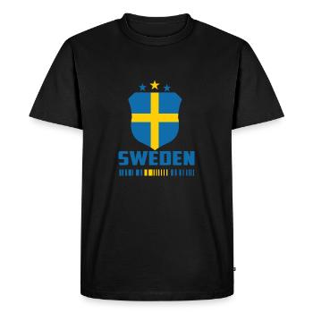  en Suède - T-shirt Premium bio Homme - noir - Devant - Nico (187cm)