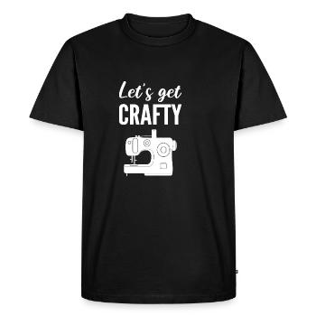 Let's make smart embroidery poison - Men's Premium Organic T-Shirt - black - Front - Nico (187cm)