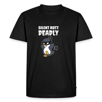 Poison psychopathique silencieux mais mortel - T-shirt Premium bio Homme - noir - Devant - Nico (187cm)
