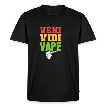 Veni vidi Vape Smoking Gift - Men's Premium Organic T-Shirt - black - Front - Nico (187cm)