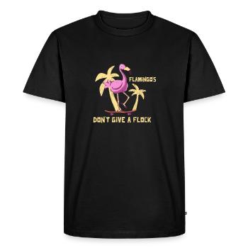 Flamingo Summer Design with slogan - Men's Premium Organic T-Shirt - black - Front - Nico (187cm)