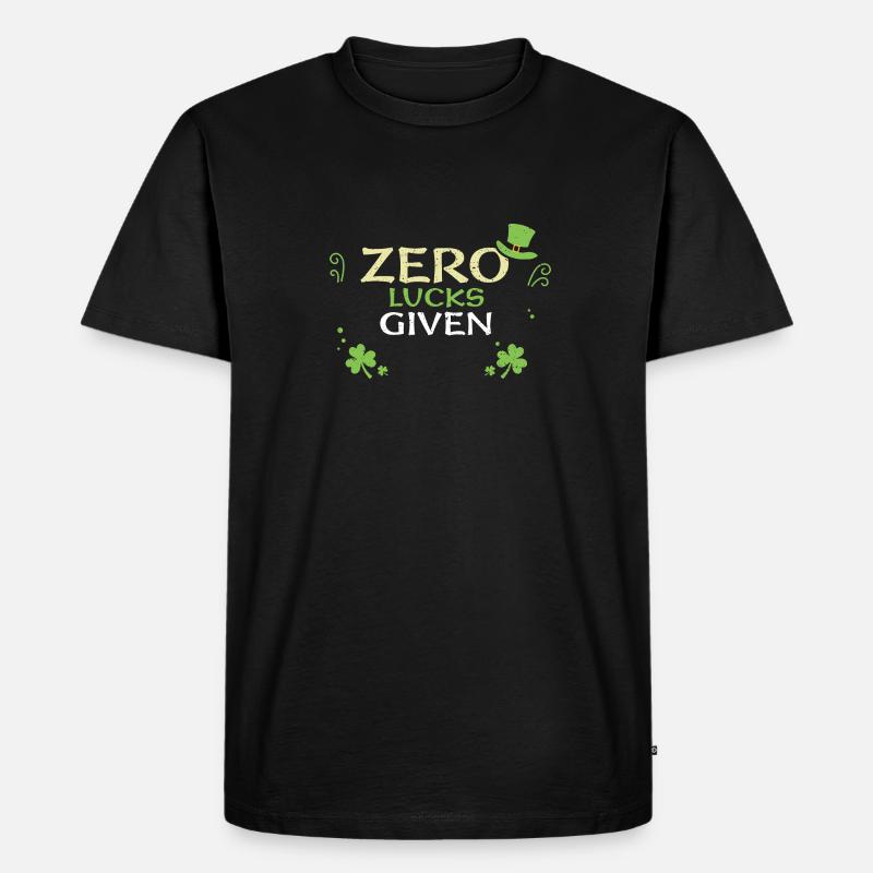 Zero Lucks Given - Männer Premium Bio T-Shirt - Schwarz
