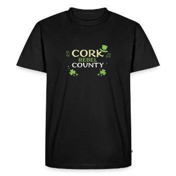 Comté rebelle de Cork - T-shirt Premium bio Homme - noir - Devant - Nico (187cm)