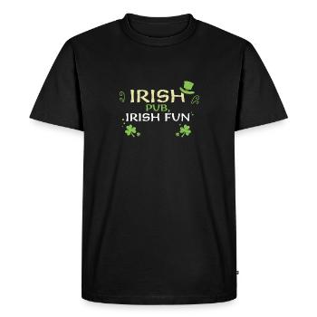 Pub irlandais, plaisir irlandais - T-shirt Premium bio Homme - noir - Devant - Nico (187cm)