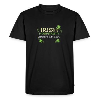Hospitalité irlandaise, acclamation irlandaise - T-shirt Premium bio Homme - noir - Devant - Nico (187cm)
