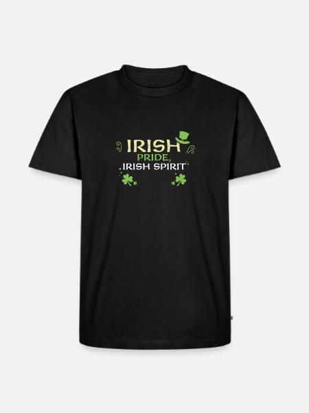 Irish pride, Irish spirit - Men's Premium Organic T-Shirt - black