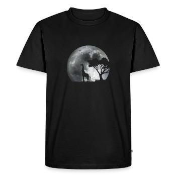 Giraffe in the moonlight - Men's Premium Organic T-Shirt - black - Front - Nico (187cm)