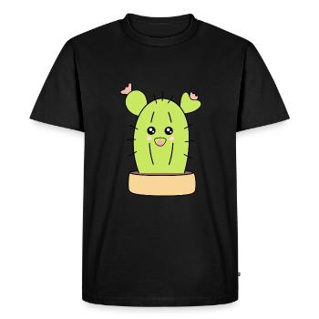 Cactus, cactus, plantes succulentes, plante mignonne - T-shirt Premium bio Homme - noir - Devant - Nico (187cm)