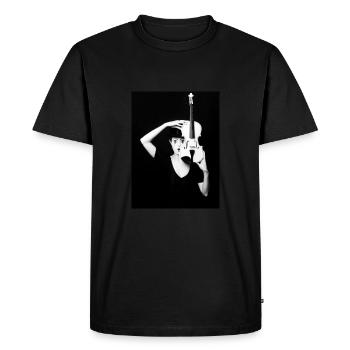 Pierrot with violin - Men's Premium Organic T-Shirt - black - Front - Nico (187cm)