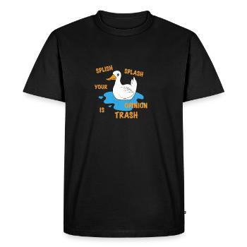 Funny duck saying - Men's Premium Organic T-Shirt - black - Front - Nico (187cm)