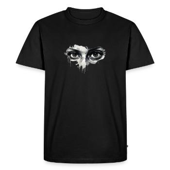 Eyes parti at the drain - Men's Premium Organic T-Shirt - black - Front - Nico (187cm)