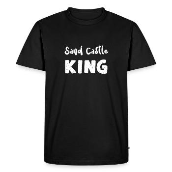 Sand Castle King - Plage - T-shirt Premium bio Homme - noir - Devant - Nico (187cm)