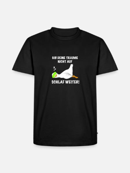 Ente lustig faul Spruch - Männer Premium Bio T-Shirt - Schwarz