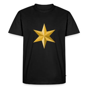 Étoile - T-shirt Premium bio Homme - noir - Devant - Nico (187cm)