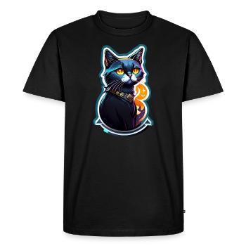 Black Cat and Magic - Men's Premium Organic T-Shirt - black - Front - Nico (187cm)