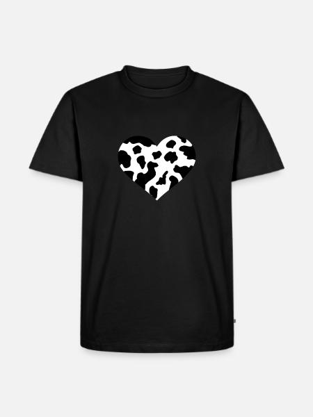 Kuh - Männer Premium Bio T-Shirt - Schwarz