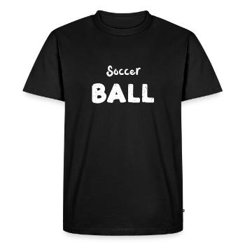 Soccer Ball - Soccer - Men's Premium Organic T-Shirt - black - Front - Nico (187cm)